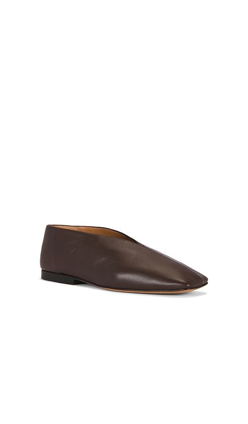 Square Soft V Flat in Brown. - size 35 (also in 38, 39, 40) - Mansur Gavriel - Modalova