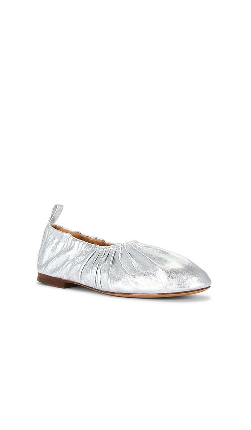 Ruched Ballerina Flat in Metallic . - size 36 (also in 37) - Mansur Gavriel - Modalova
