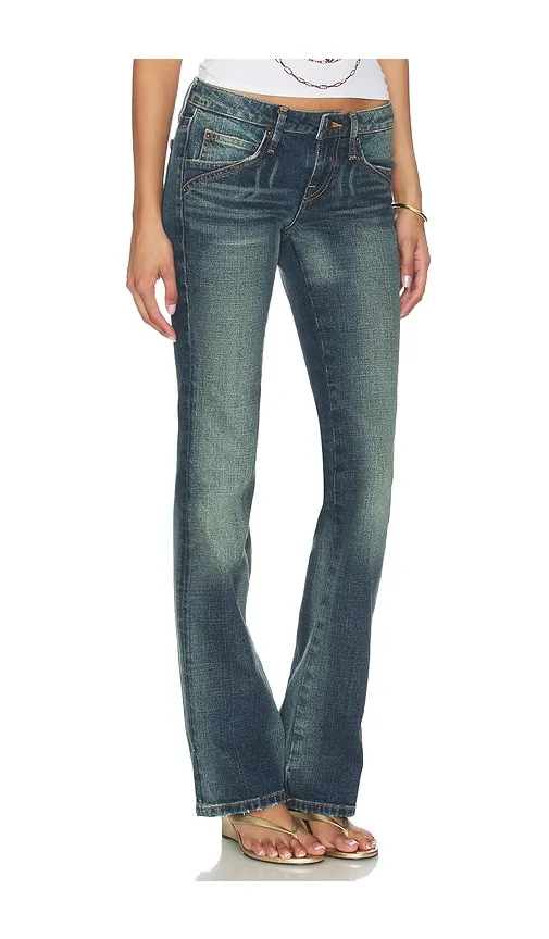 Low Rise Flare Jeans in Blue. - size L (also in XL, XS) - Miaou - Modalova
