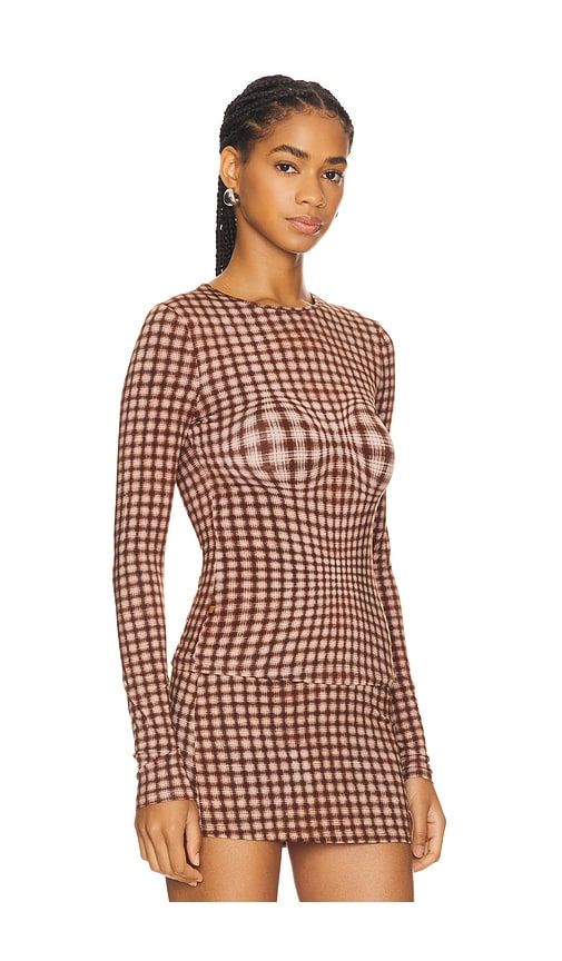 Long Sleeve Tee in Brown. - size L (also in M, S, XL, XS, XXS) - Miaou - Modalova