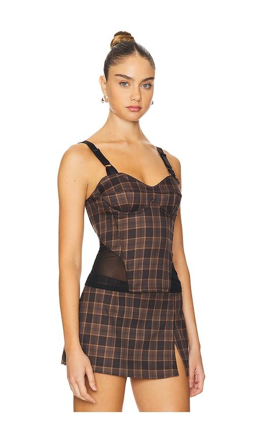 Marguerite Corset in Brown. - size S (also in XL, XXS) - Miaou - Modalova