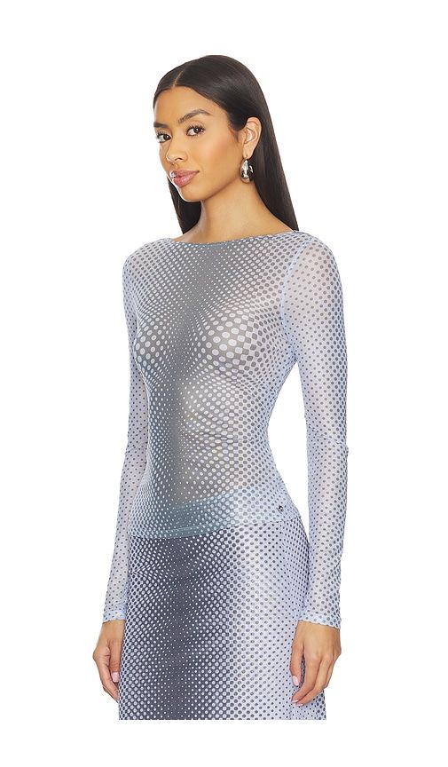 Long Sleeve Tee in Blue. - size L (also in M, S) - Miaou - Modalova