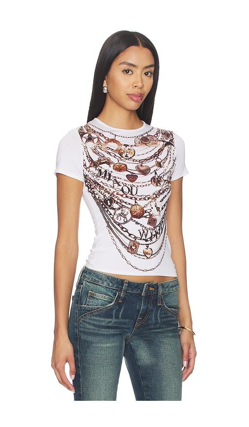 Mini Tee in White. - size L (also in M, S, XS, XXS) - Miaou - Modalova