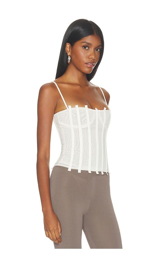 Lila Corset Top in Ivory. - size M (also in S, XS) - Miaou - Modalova