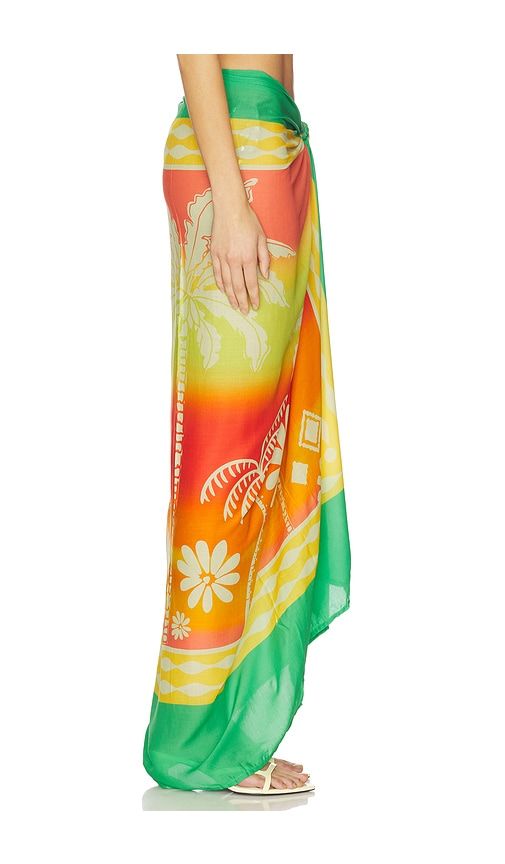 Tropical Landscape Isla Print Sarong in Yellow,Green - Maaji - Modalova