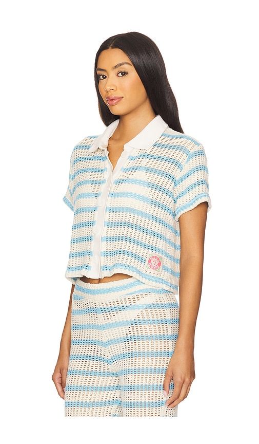 Wavy Shirt in Blue,Ivory. - size L (also in S) - Maaji - Modalova