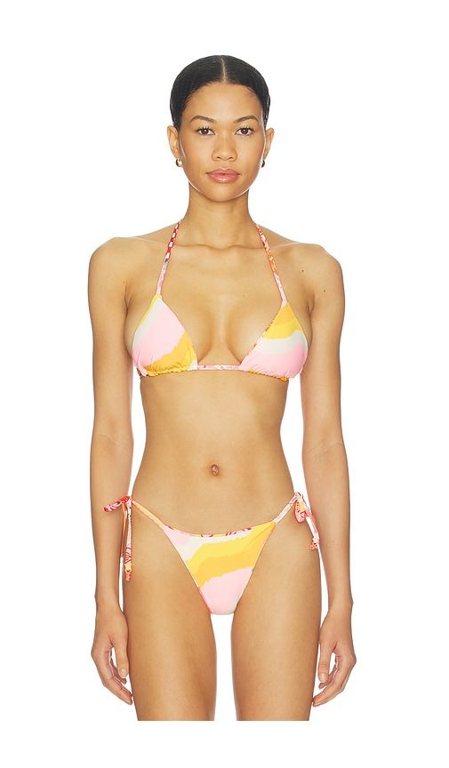 Cosmic Tropic Balmy Bikini Top in Pink. - size M (also in S) - Maaji - Modalova