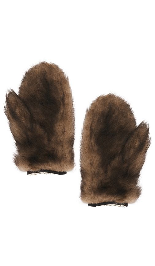 Magda Butrym Fur Gloves in Brown - Magda Butrym - Modalova