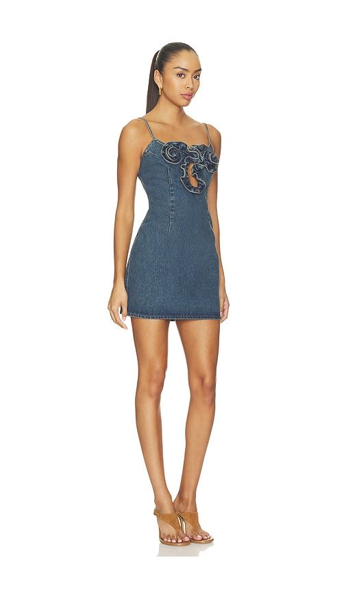 Floral Embellished Mini Dress in Blue. - size 34 (also in 36, 38, 40) - Magda Butrym - Modalova