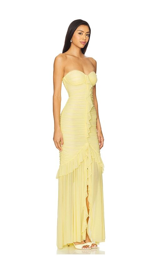 Giules Gown in Yellow. - size L (also in M, S, XL, XS) - MAJORELLE - Modalova