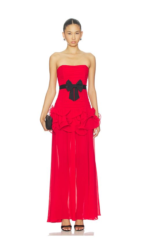 Fauna Gown in Red. - size S (also in XS, XXS) - MAJORELLE - Modalova