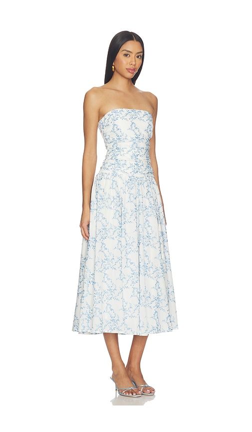 Olenna Midi Dress in Baby ,. - size L (also in S) - MAJORELLE - Modalova