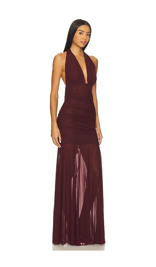 Shella Gown in Burgundy. - size L (also in M, XL) - MAJORELLE - Modalova