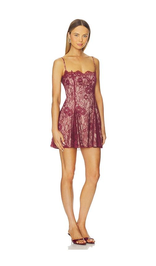 Tracy Mini Dress in Burgundy. - size M (also in XL) - MAJORELLE - Modalova