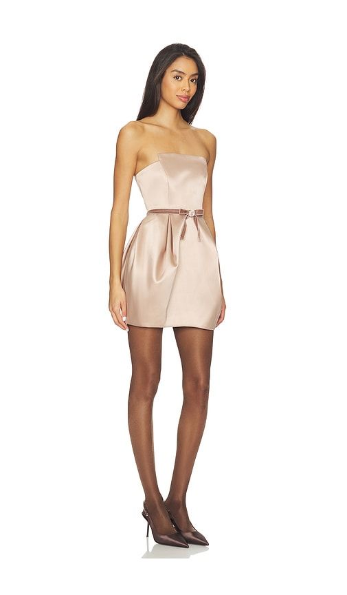 Midge Mini Dress in Metallic Gold. - size L (also in M, S, XL) - MAJORELLE - Modalova