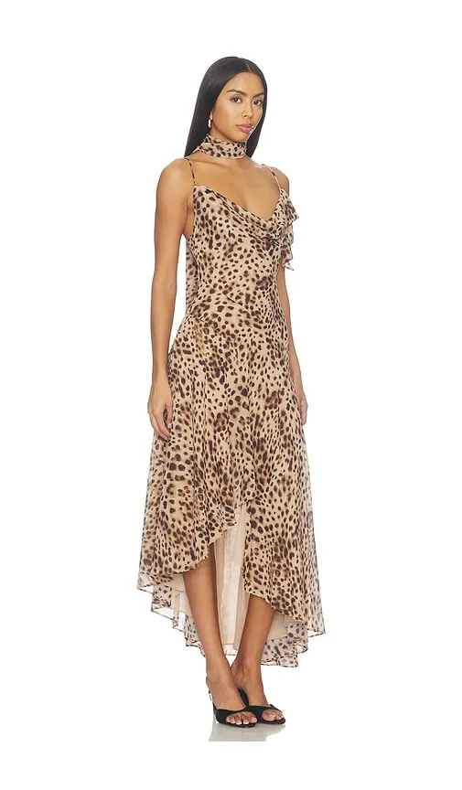 Theia Maxi Dress in Brown. - size L (also in M, S, XS) - MAJORELLE - Modalova