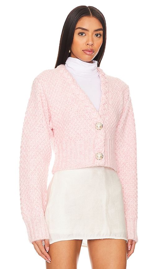 Phiala Cardigan in Rose. - size M (also in L, XS) - MAJORELLE - Modalova