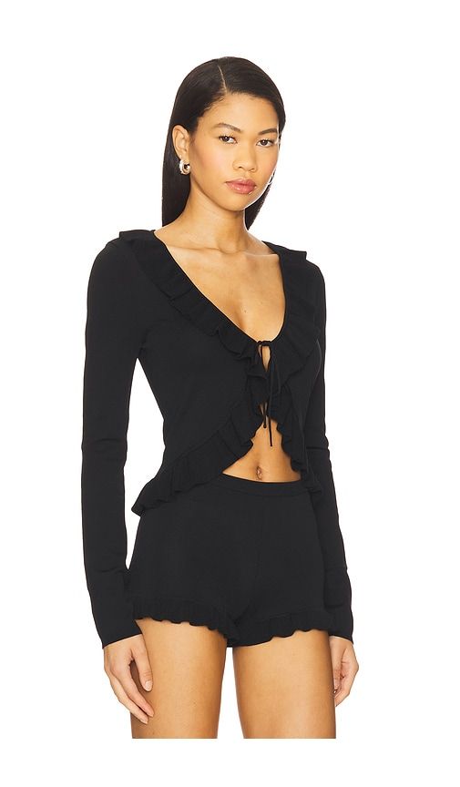 Layilah Ruffle Cardigan in . - size L (also in S, XL) - MAJORELLE - Modalova