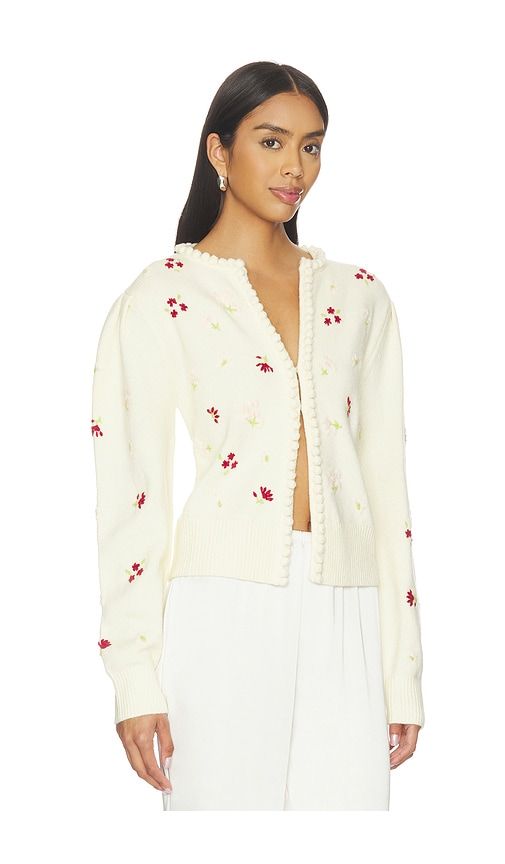 Talia Cardigan in Cream. - size L (also in M, XS) - MAJORELLE - Modalova