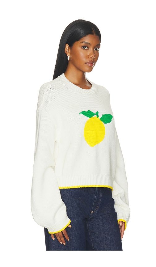 Lennex Crew Neck Sweater in Cream. - size M (also in S, XS, XXS) - MAJORELLE - Modalova