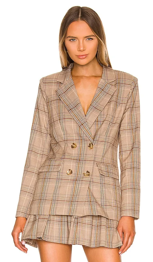 Rhea Blazer in Tan. - size L (also in M, S, XS, XXS) - MAJORELLE - Modalova