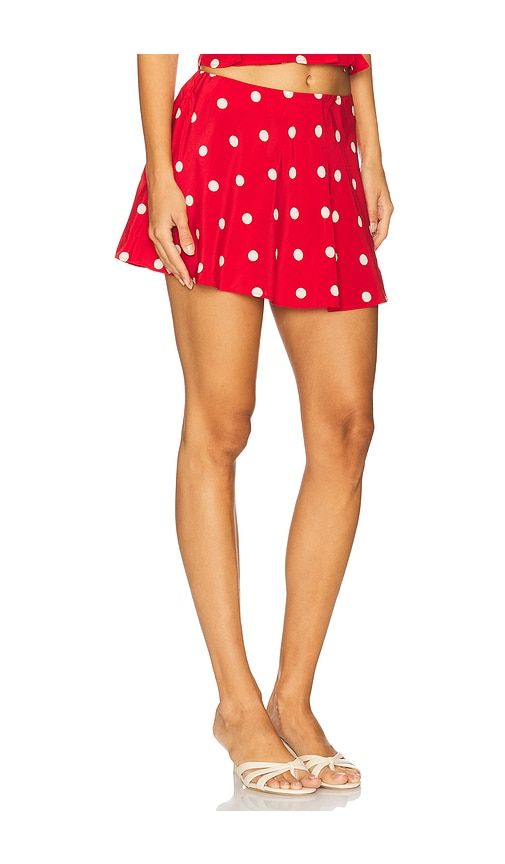 Deanna Mini Skirt in Red. - size L (also in M, S, XL, XS) - MAJORELLE - Modalova