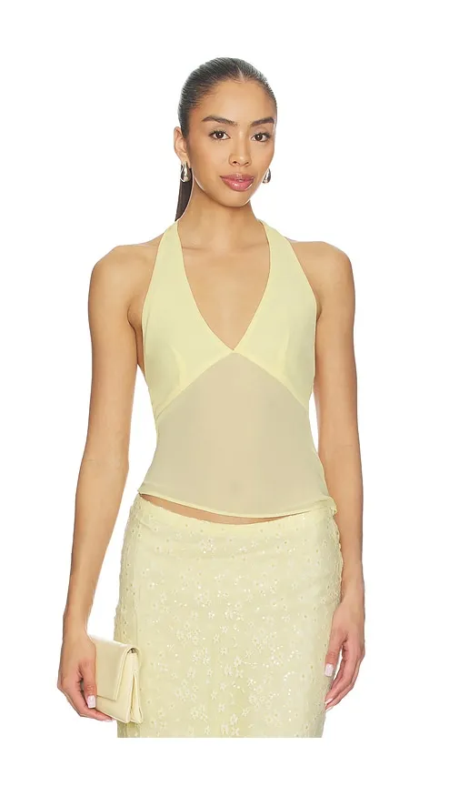 Riviera Top in Lemon. - size L (also in M, S, XL, XS, XXS) - MAJORELLE - Modalova