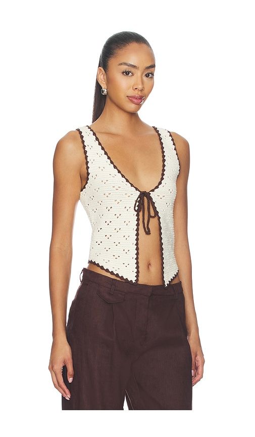 Nadyne Tie Front Top in . - size L (also in M, S, XS) - MAJORELLE - Modalova