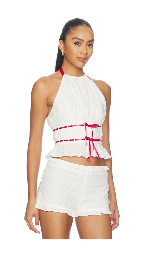 Alessia Embroidered Halter Top in . - size M (also in S, XL, XS, XXS) - MAJORELLE - Modalova