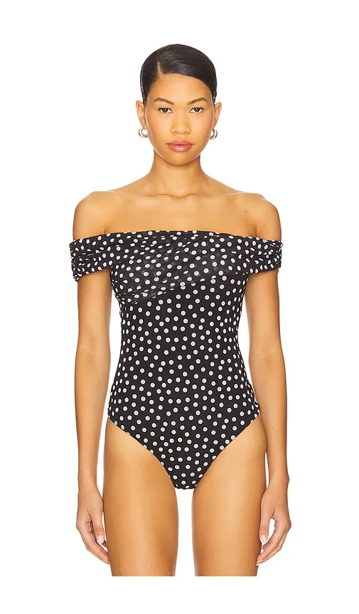Thea Bodysuit in Black. - size XL (also in XS, XXS) - MAJORELLE - Modalova