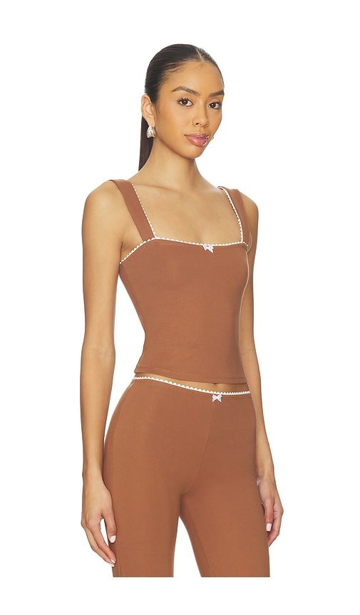 Romie Top in Chocolate. - size M (also in S, XL, XS) - MAJORELLE - Modalova