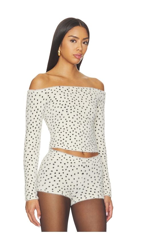 Shary Off The Shoulder Leopard Top in White. - size L (also in M, S, XL, XS, XXS) - MAJORELLE - Modalova