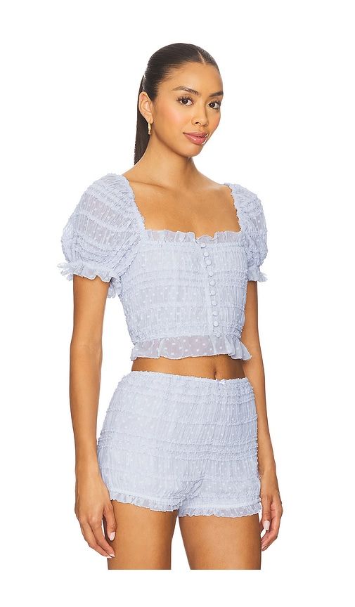 Olivia Top in Baby Blue. - size L (also in M, S, XS) - MAJORELLE - Modalova
