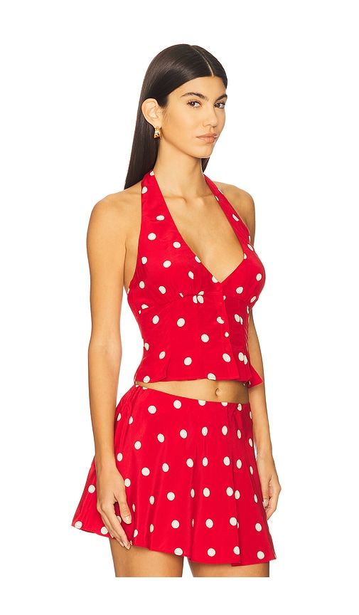 Deanna Halter Top in Red. - size L (also in M) - MAJORELLE - Modalova