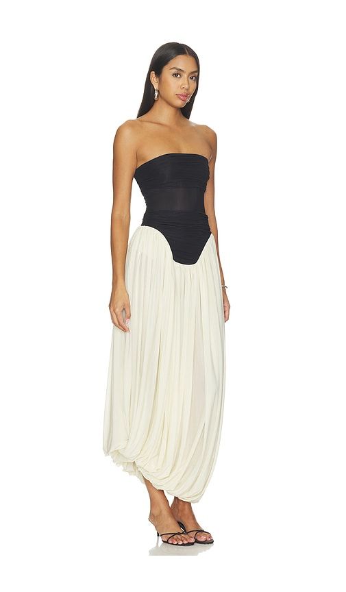Lux Strapless Dress in Cream. - size M/L (also in XL/XXL) - Maygel Coronel - Modalova