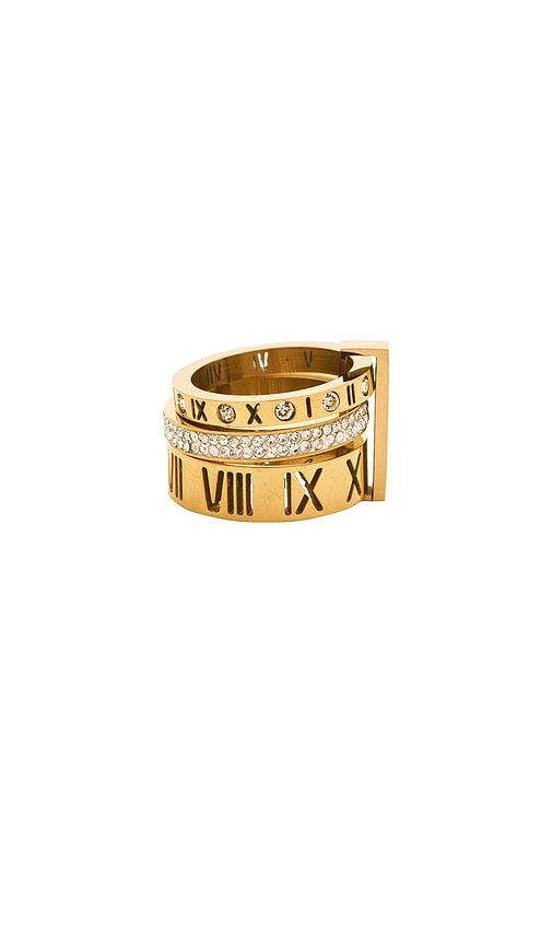 Roman Numeral Ring in Metallic . - size 6 (also in 7) - Mazin Jewels - Modalova