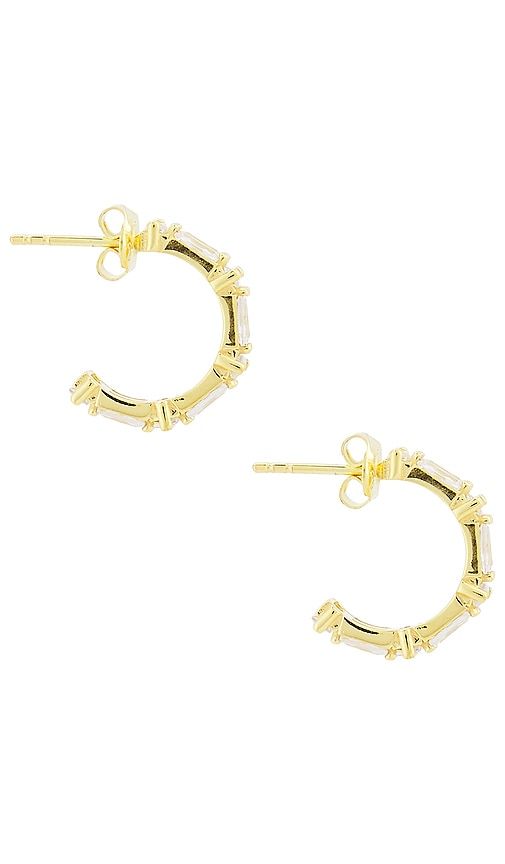 Eclat Hoops Earring in Metallic - Mazin Jewels - Modalova