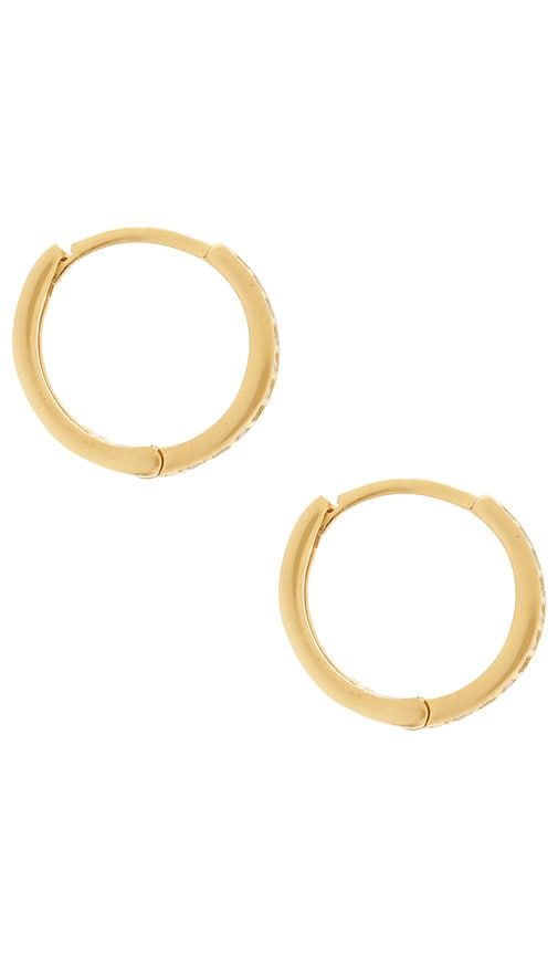 Micro Icon Huggies Earrings in Metallic - Mazin Jewels - Modalova