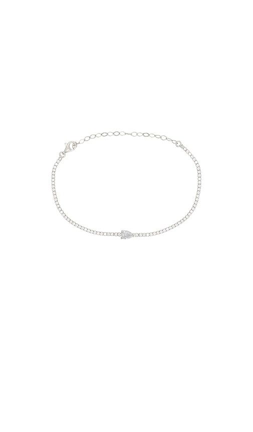 Pear Drop Tennis Bracelet in Metallic - Mazin Jewels - Modalova