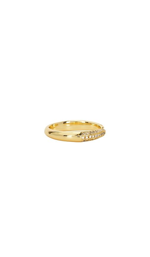 Open Rivet Ring in Metallic - Mazin Jewels - Modalova