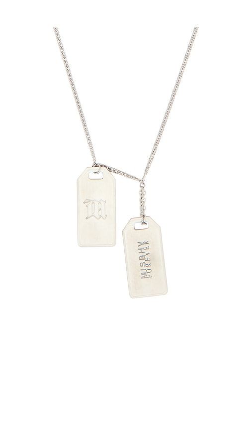 Forever Dog Tag Necklace in Metallic - MISBHV - Modalova