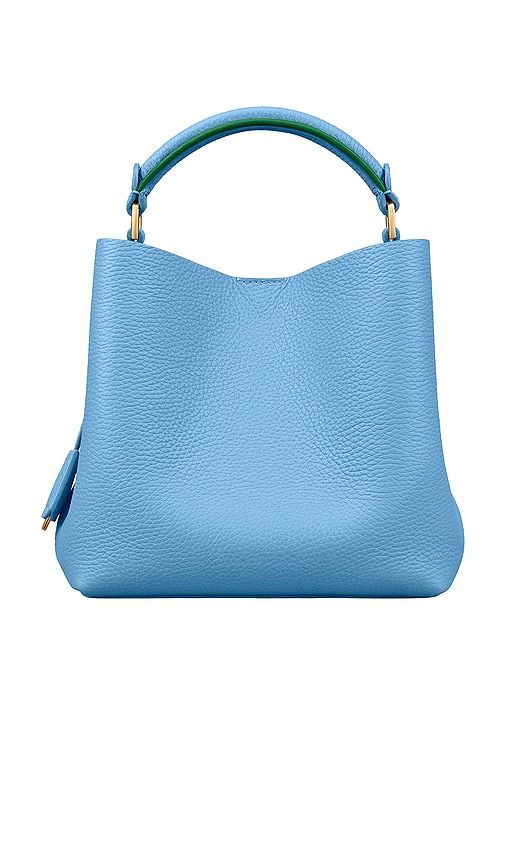 The Mini Bucket Bag in Blue - MAISON de SABRÃ - Modalova