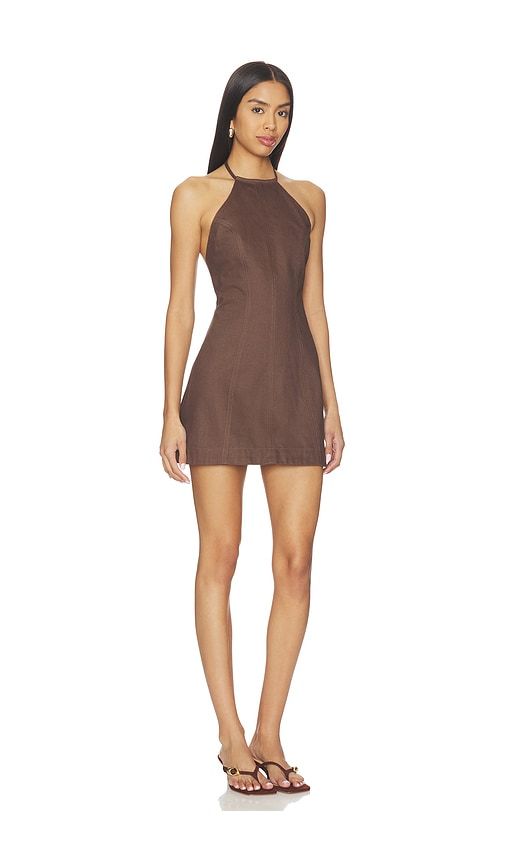 Vest Mini Dress in Chocolate. - size 2 (also in 4, 6) - MATTHEW BRUCH - Modalova
