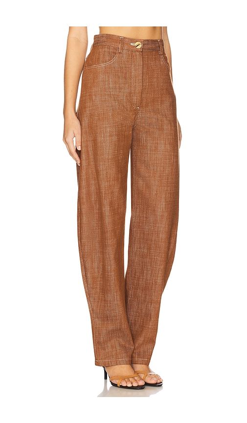 High-Waist Barrel Wide Leg in Brown. - size 0 (also in 2) - MATTHEW BRUCH - Modalova