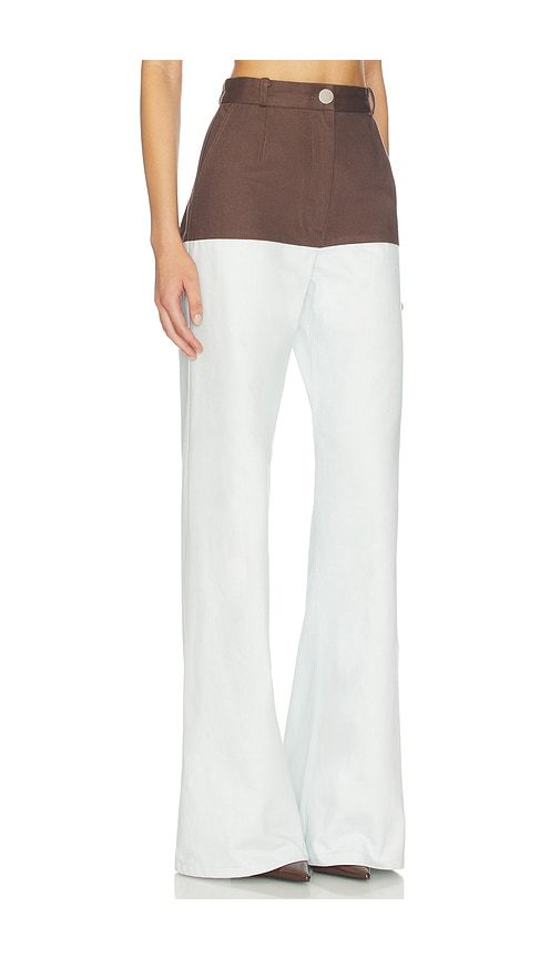 High-waist Combo Jeans in Brown,Blue. - size 2 (also in 6) - MATTHEW BRUCH - Modalova