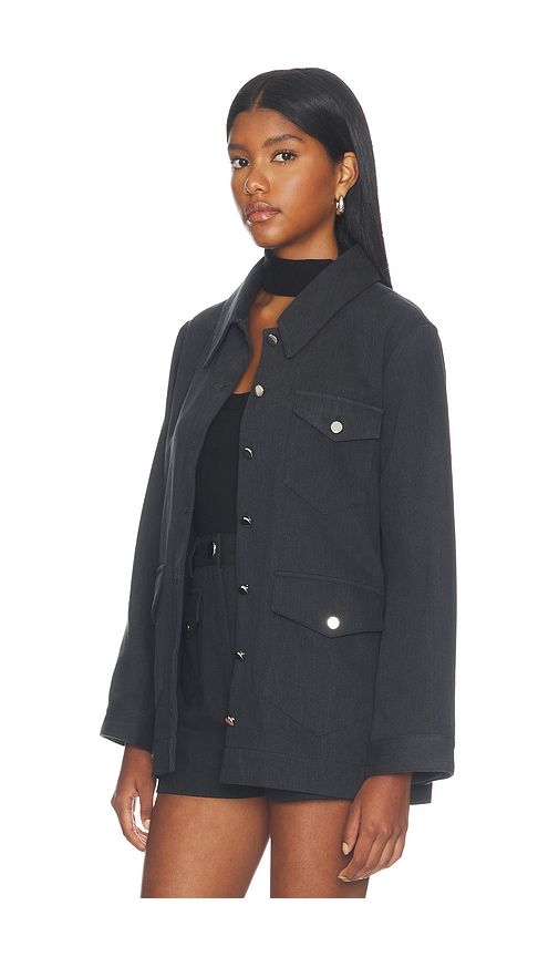 Denim Chore Jacket in Black. - size L (also in M, S, XS) - MATTHEW BRUCH - Modalova