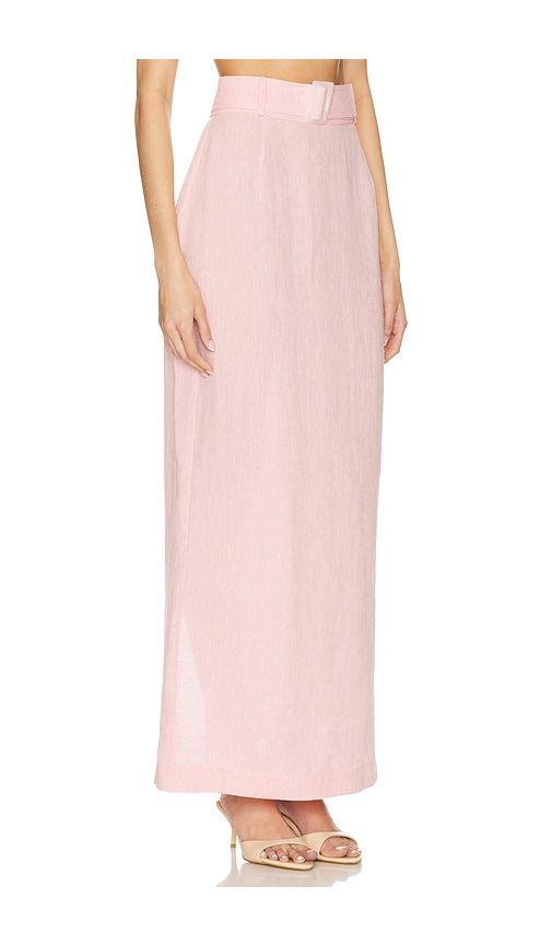 Belted Maxi Pencil Skirt in Blush. - size 6 (also in 8) - MATTHEW BRUCH - Modalova