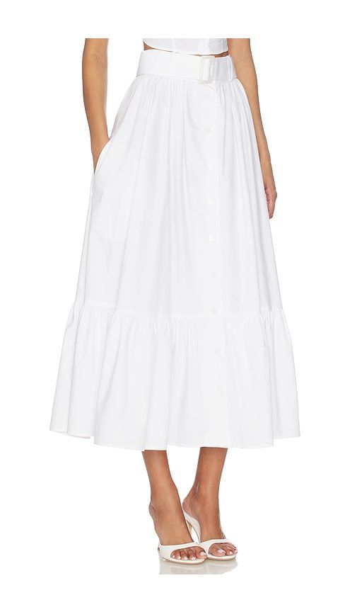 Button Down Midi Skirt in White. - size 0 (also in 4) - MATTHEW BRUCH - Modalova