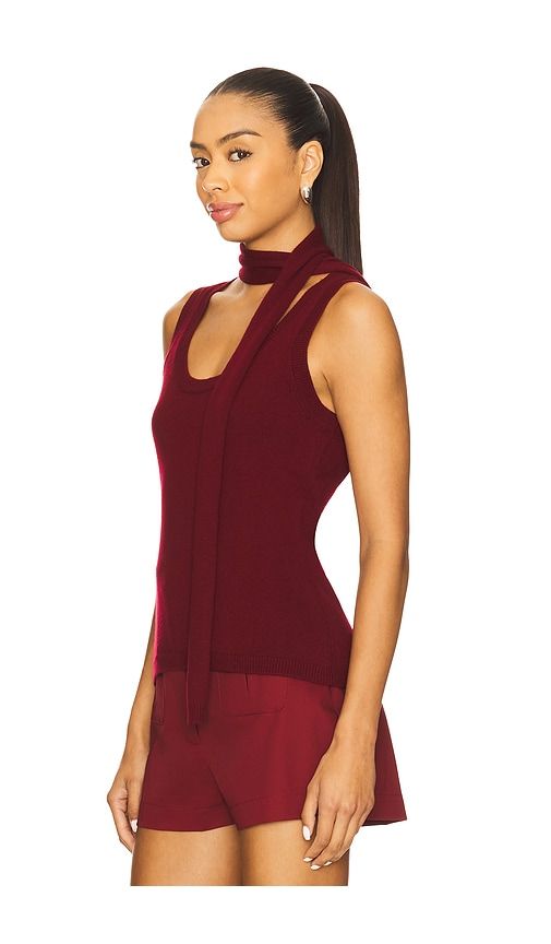 Scarf Tank Top in Burgundy. - size L (also in S) - MATTHEW BRUCH - Modalova