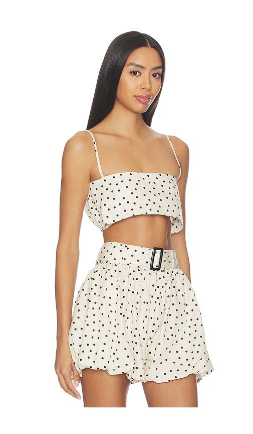 Structured Bandeau Crop Top in Neutral,Black. - size S (also in XS) - MATTHEW BRUCH - Modalova